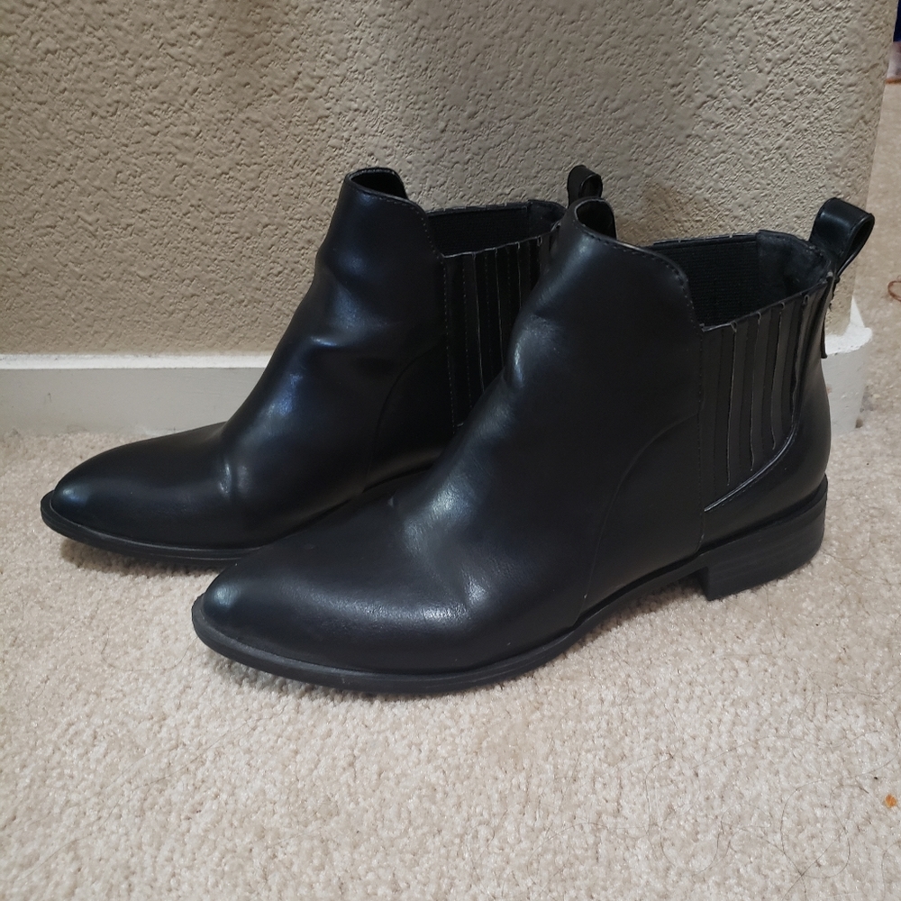 Black ankle booties